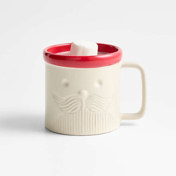 Crate and Barrel Santa 11-oz. Stoneware Mug 11OZ CHRISTMAS /HOLIDAY LIMITED ED - Picture 1 of 2